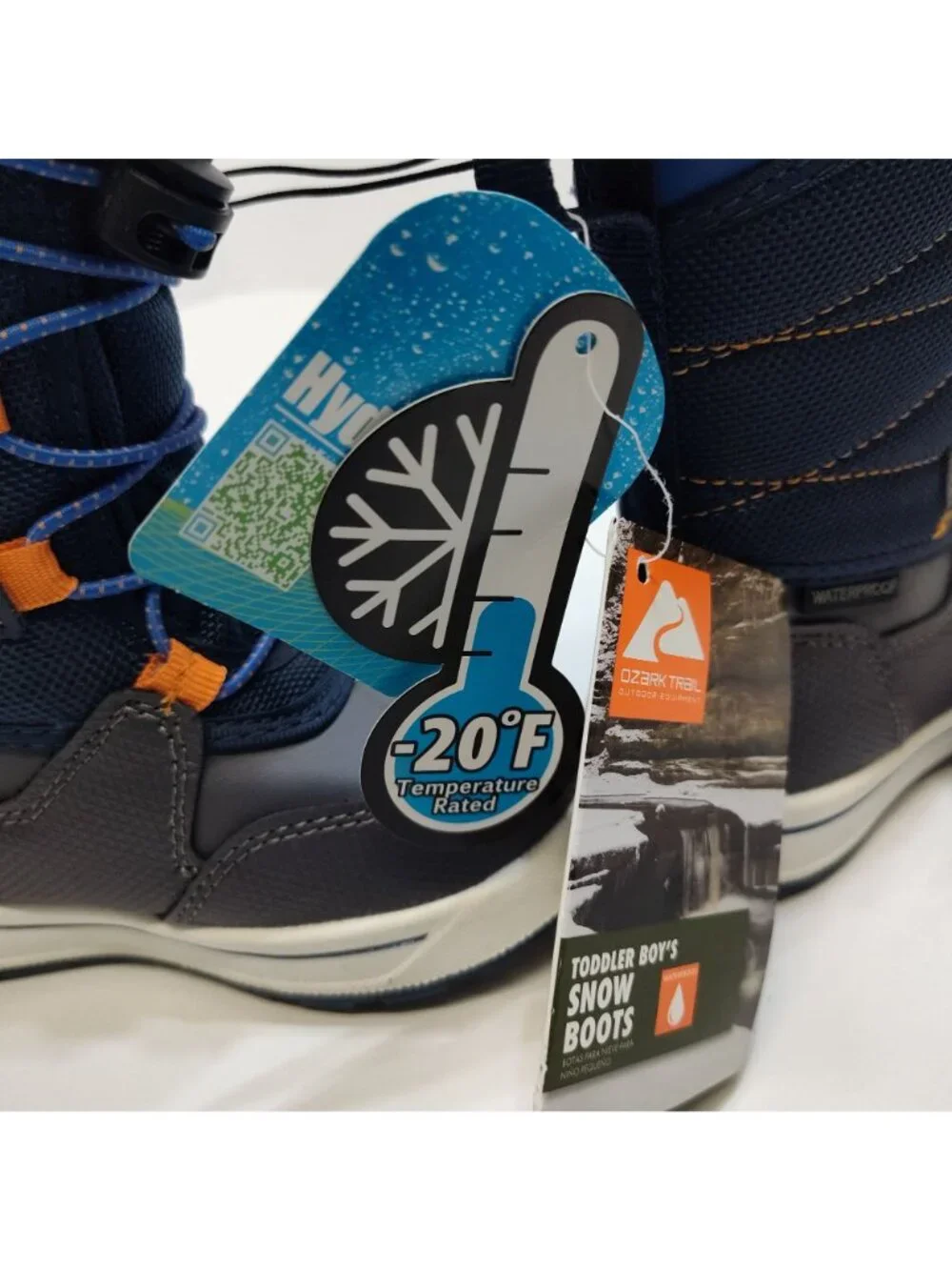 Ozark Trail Tall Bungee Waterproof Snow Boots Rated To -20°F Toddler Boys Size 7